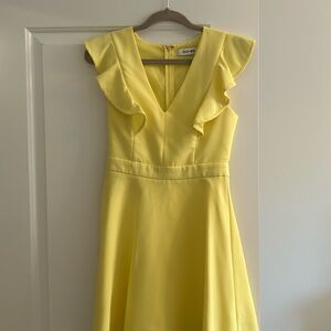 Do+Be Yellow Ruffle Sleeve Mini Dress- Size Small